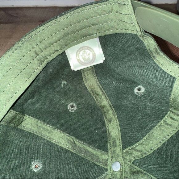 Smokey The Bear Hat Adult Snapback Green Baseball Cap Rope Patch 5 Panel - Picture 8 of 9